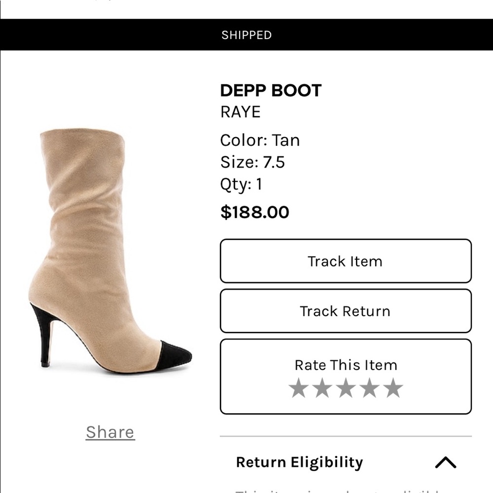 RAYE booties.